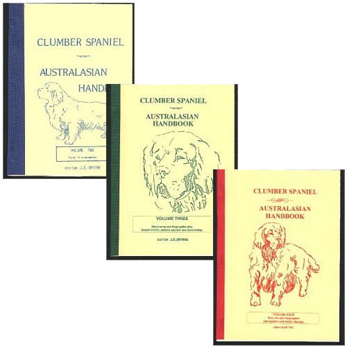 book (set): Clumber Spaniel Australasian Handbook vols 2-4 edited by Jan Irving